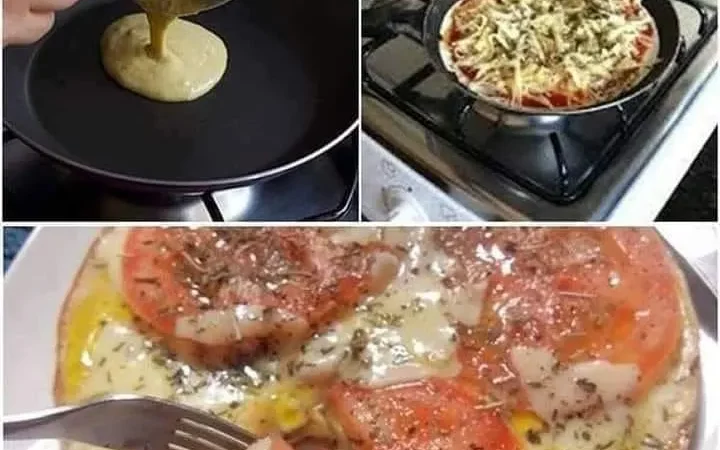 Como fazer pizza de frigideira facil com massa caseira simples